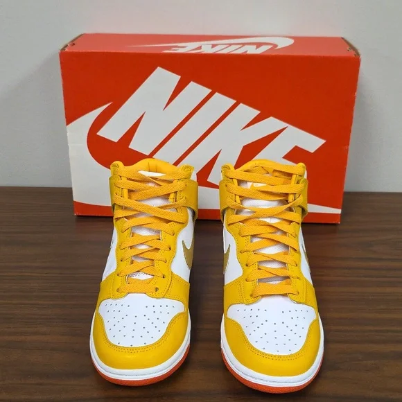 Nike Dunk High (2021) "University Gold" Women's Size 5.5 DQ4691 700 New - Picture 3 of 9